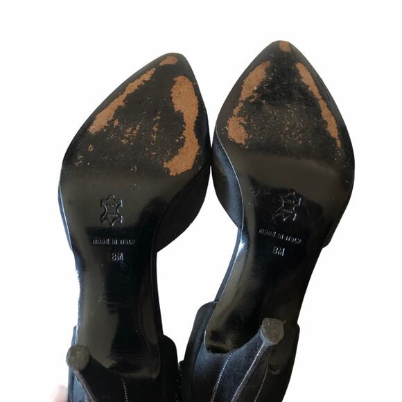 Garolini Bronson Pump Bow Black Silver 8 Vintage - Picture 7 of 13